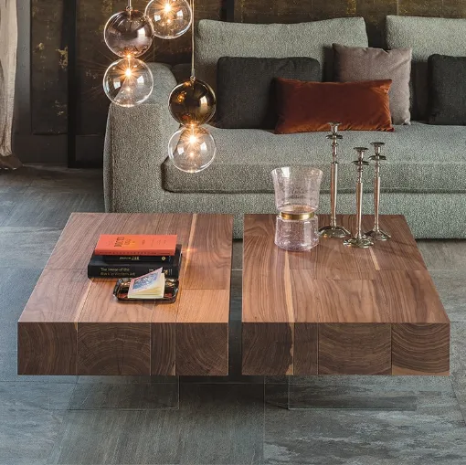 Tavolino alzabile con struttura in metallo e piano in legno Orlando Cattelan Italia